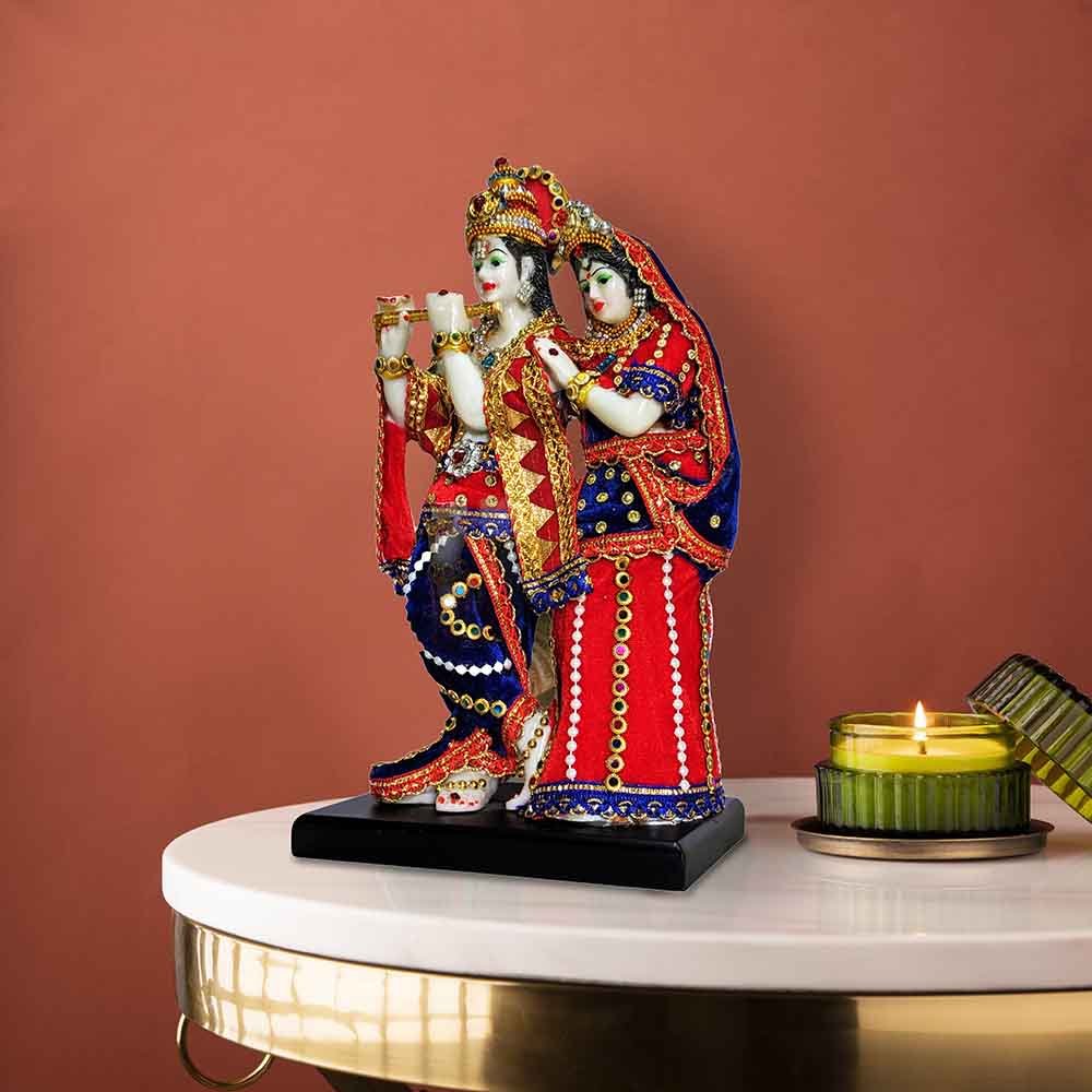 Radha Krishna Resin Statue For Home Temple